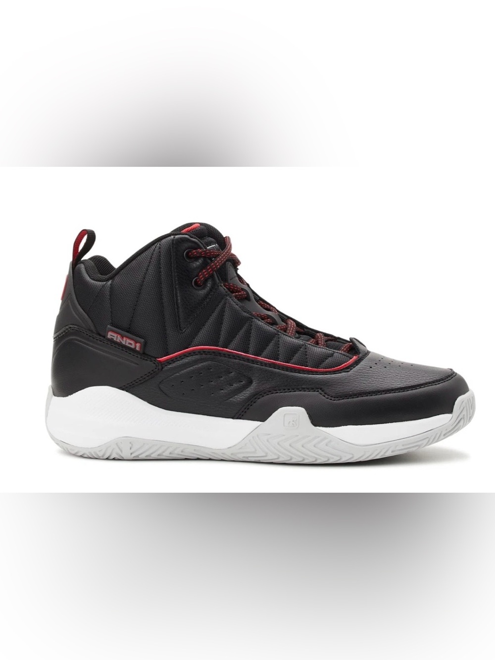 And1 Black and Red Men's Athletic Basketball Shoes